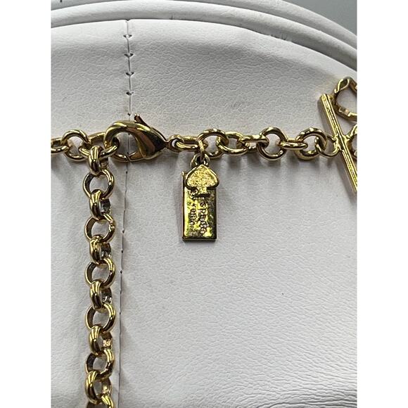 Kate Spade NY Three Tier Gold Tone Resin Dangle Statement Bib Layered Necklace - Picture 6 of 16